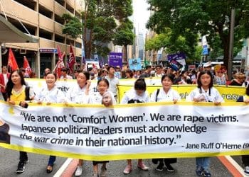 시드니 도심에서 ‘일본 정부의 위안부 문제 공식 사과’ 촉구