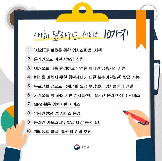 새해 달라지는 대국민 영사 서비스 10가지