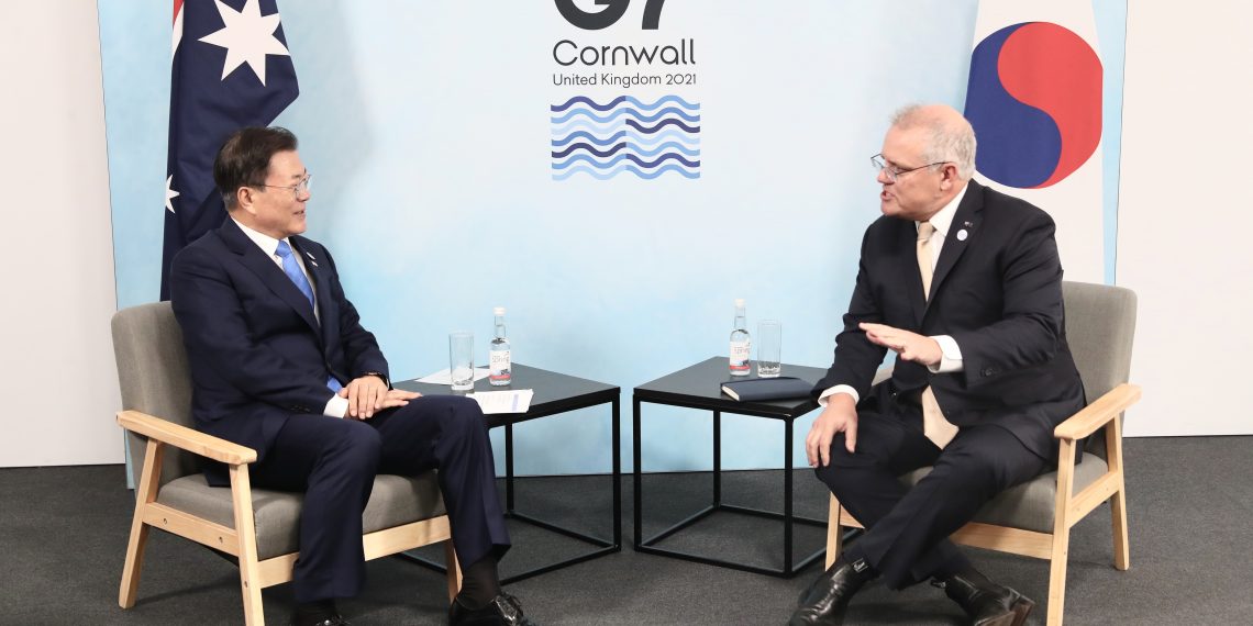 G7 속 한·호주 정상회담 – 수소경제 협력 논의