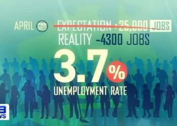 한 달 사이 암울해진 고용 수치… 4월 호주 실업률 3.7%로 0.2%포인트 상승