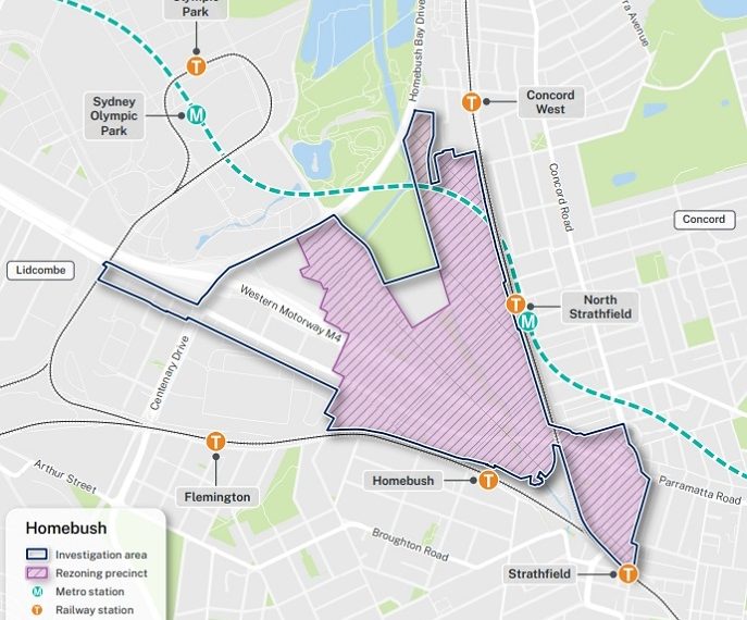 NSW 정부, 홈부시 ‘Transport Oriented Development’ 구역 발표