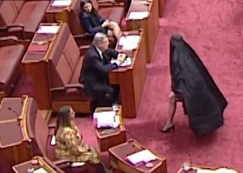 상원, 핸슨 부르카 논란으로 정회90분 중단… 정치적 파장 확산