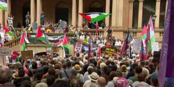 이스라엘 대통령 호주 공식 방문, 시드니 도심서 반대 시위 격렬 충돌